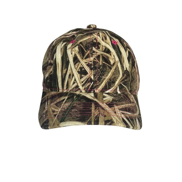 Signatures Camo Baseball Cap Womens Adjustable Strap Back Green Pink Hunting - Picture 2 of 7